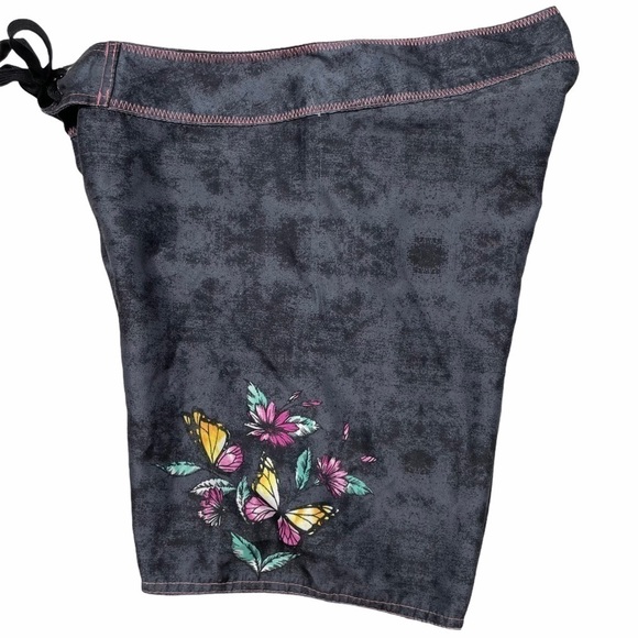 Burnside Floral Butterfly Board Swim Surf Shorts Size Small - Picture 4 of 10